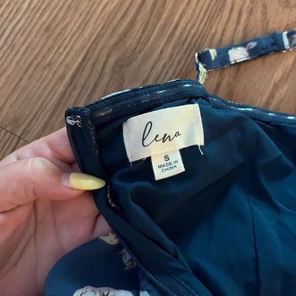 Lena Blue Floral Maxi Halter Dress - Picture 3 of 3